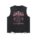 Snow Washed Raw-Hem Tank Top